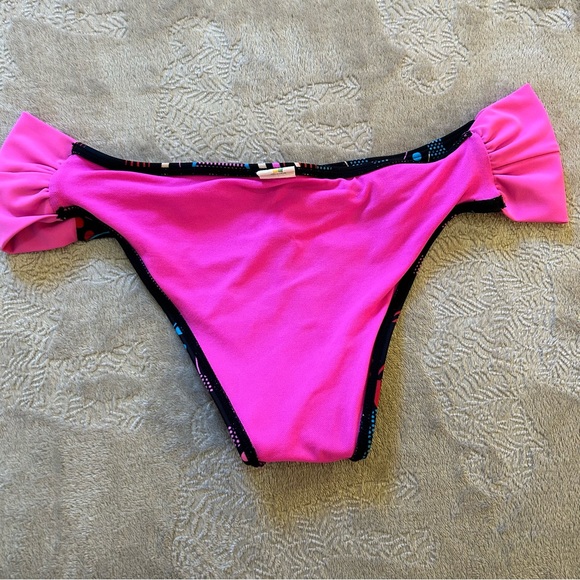 Jamaican Style pink black pattern bikini bottoms Size L - Picture 4 of 7